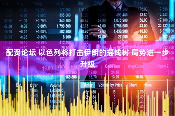 配资论坛 以色列将打击伊朗的摇钱树 局势进一步升级
